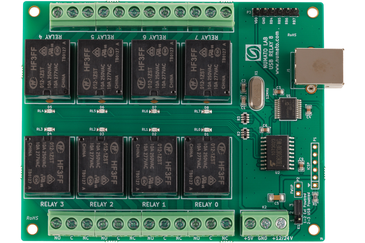 8 Channel USB Relay Module | Numato Lab