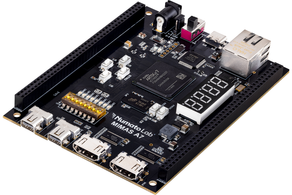 FPGAカード Lattice Artix 7 ２点セット ベースボード付き New Artix-7 FPGA Board with M.2 Interface Fits in a Laptop
