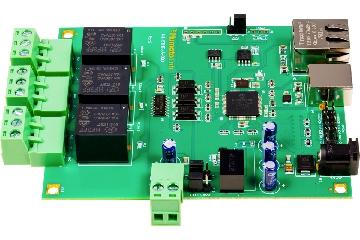 3 Channel Ethernet Relay Module | Numato Lab