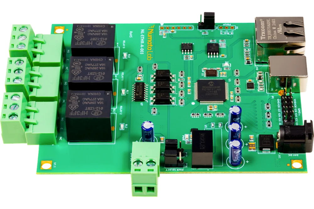 Erelay Module 3 Channel Ethernet Relay Module | Numato Lab