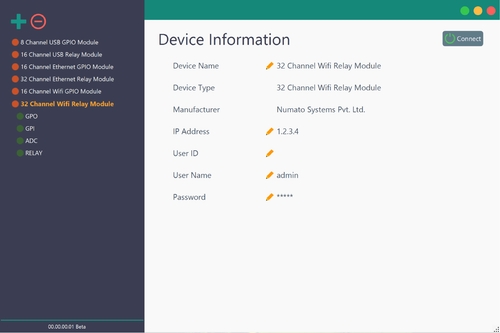 Rhea Device Management Software for Relay and GPIO