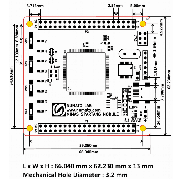 mimasspartan6-dimensions