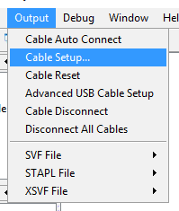 Navigate to Impact Cable Setup Menu Option