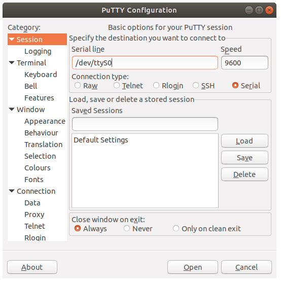 exit ssh session putty