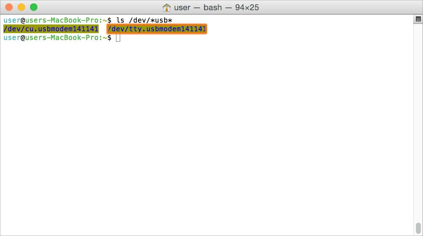 Listing USB GPIO Devices on Mac OSX