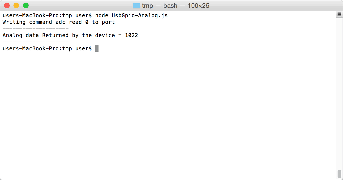 Node.JS Analog On Mac OSX