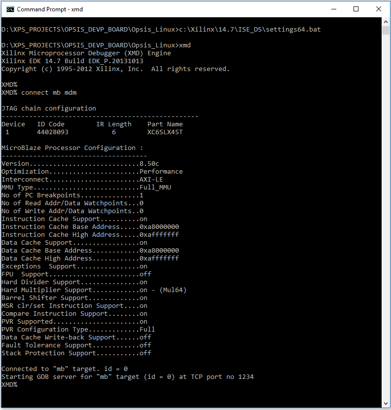 OpsisLinux_10_XMD_connect