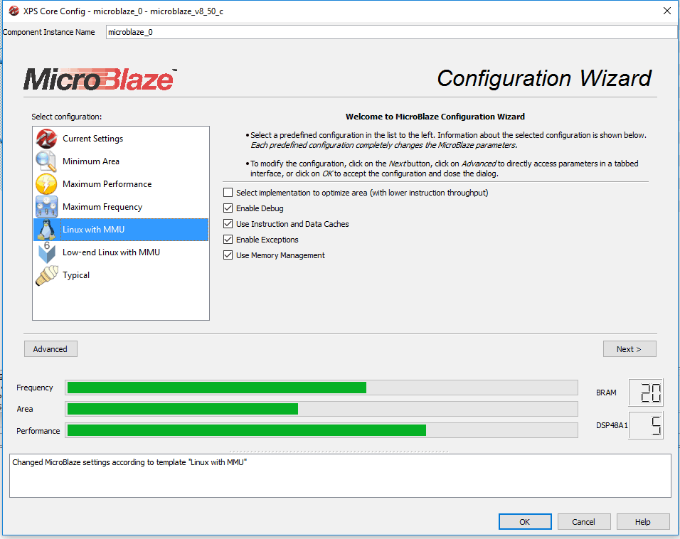OpsisLinux_5_microblaze_configuration_wizard