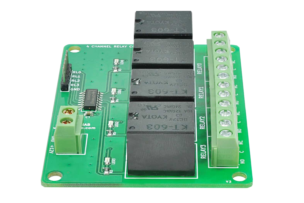 4 Channel TTL Compatible Relay Controller Board | Numato Lab