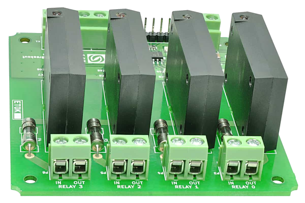 4 Channel Solid State Relay Controller Board Numato Lab