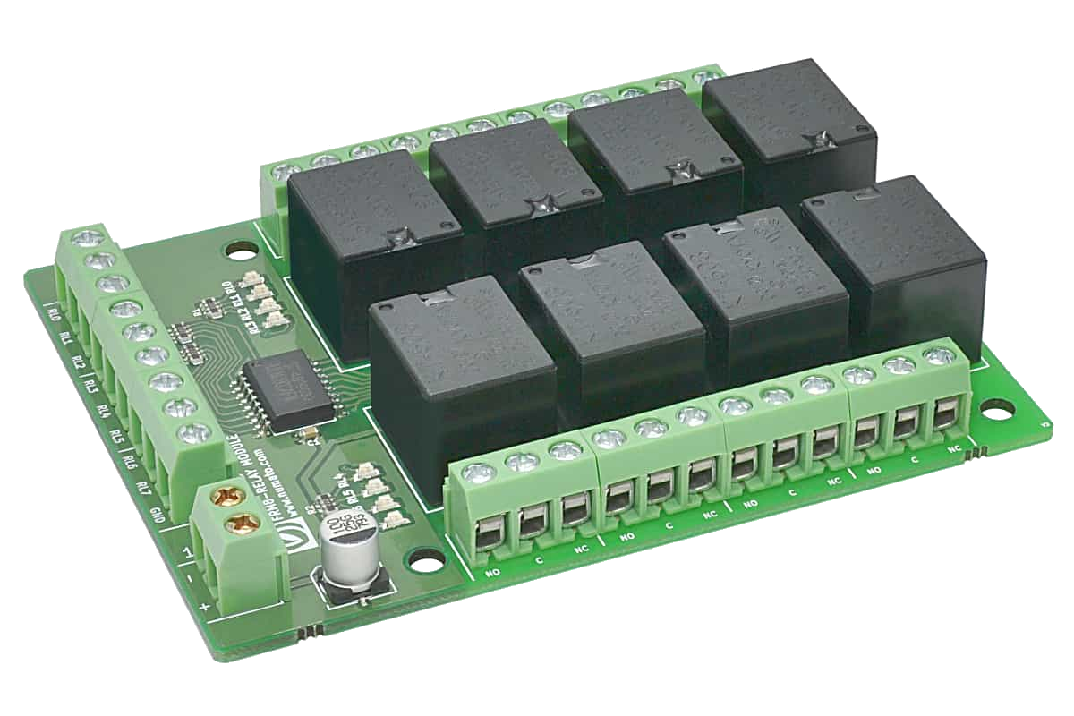 8 Channel TTL Compatible Relay Controller Board | Numato Lab