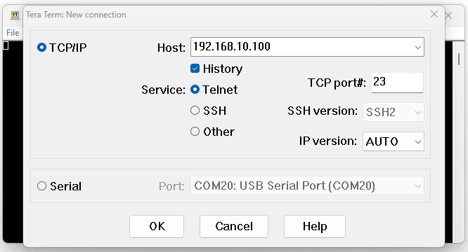 Teraterm (disconnected) VT